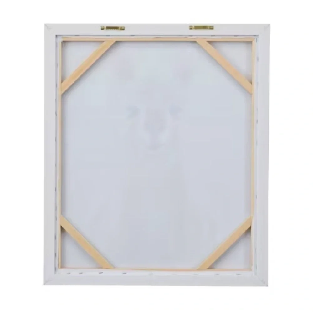 CosmoLiving Llama Framed Canvas Wall Art 24x28 White French Country Decor New‎